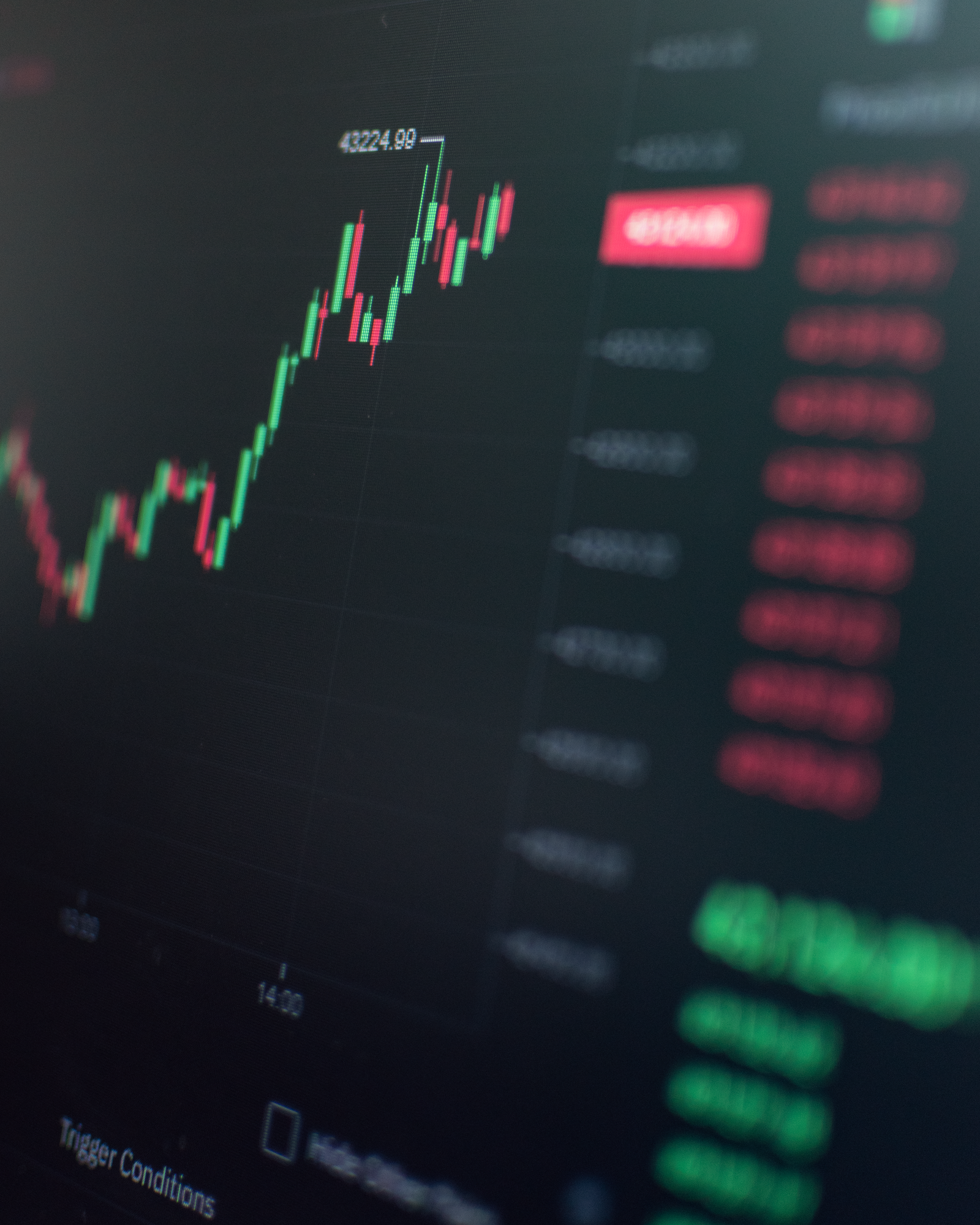 Forex trading candlestick chart showing currency price movement for beginners